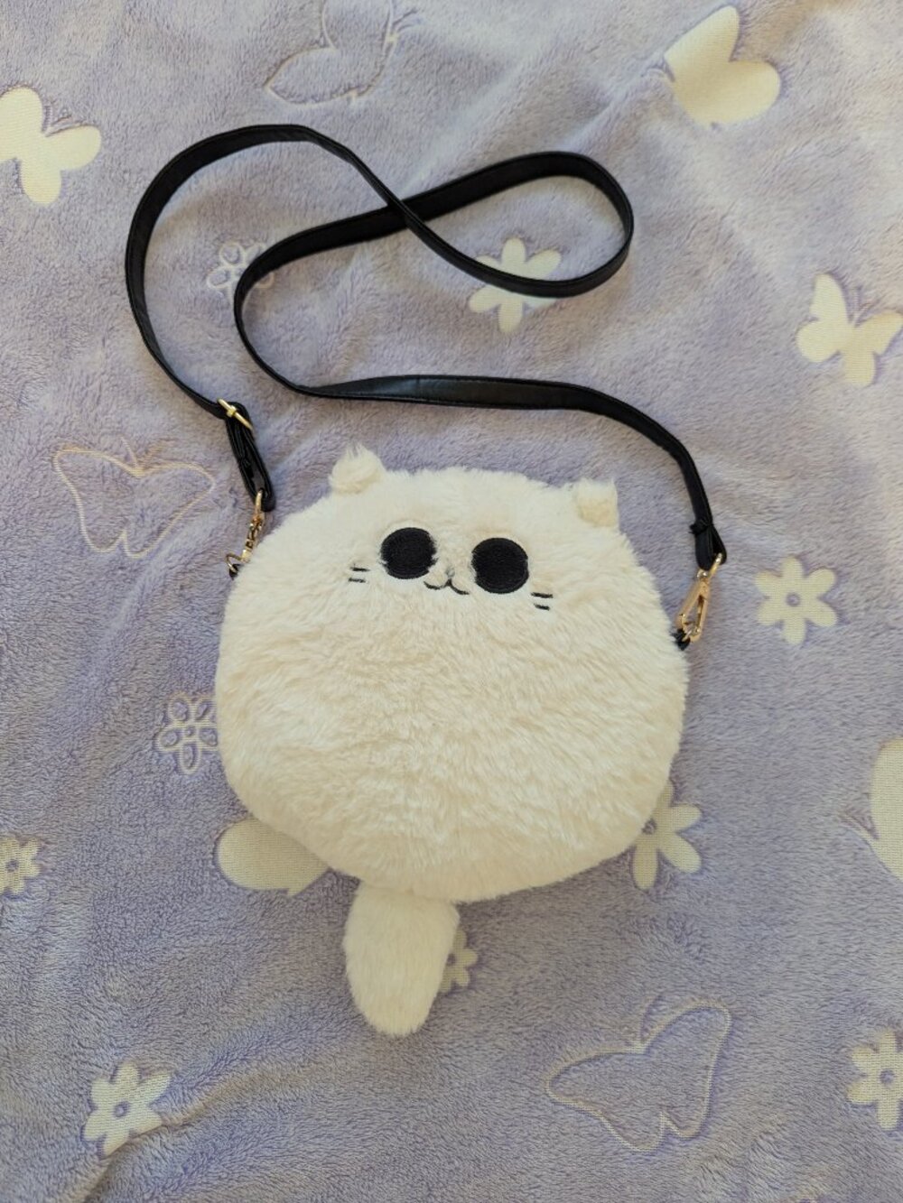 Plush cat purse